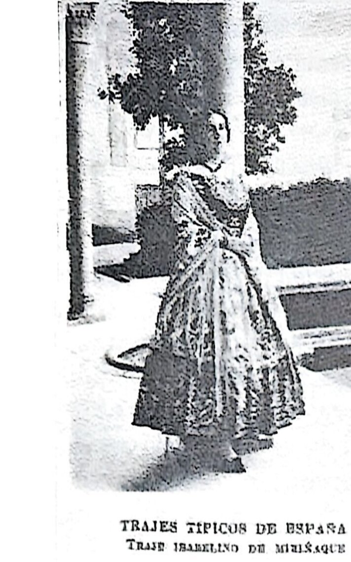 Anuncio de la casa Bayer con la imagen de Emilia Llanos, «Trajes típicos de España»